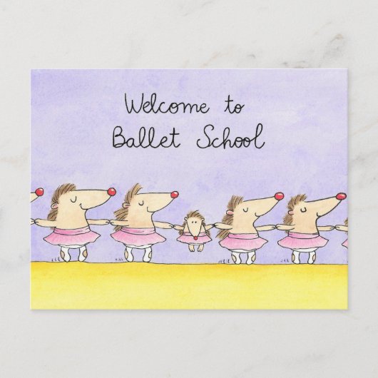 Welkom op Ballet School Briefkaart (Voorkant)