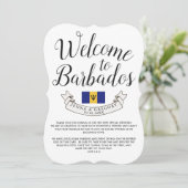 Welkom op Barbados | Bestemmingsweddenschap Kaart (Staand voorkant)