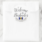 Welkom op Barbados | Bestemmingsweddenschap Ronde Sticker (Tas)