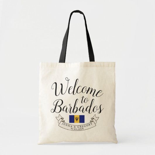 Welkom op Barbados | Bestemmingsweddenschap Tote Bag (Voorkant)
