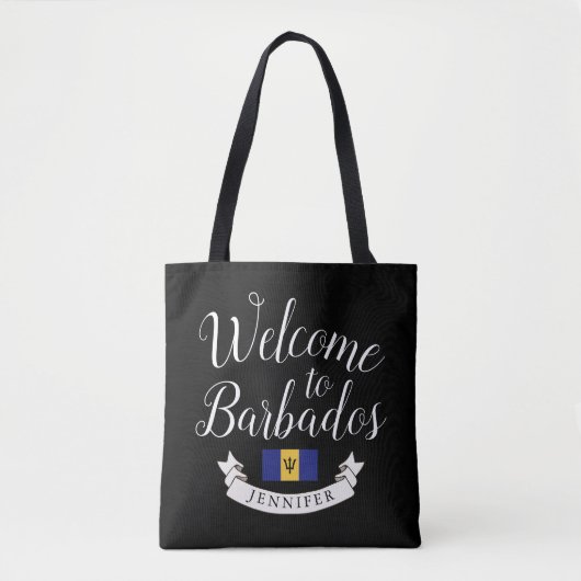 Welkom op Barbados | Bestemmingsweddenschap Tote Bag (Voorkant)