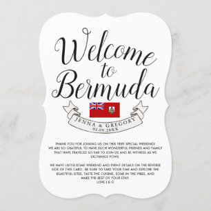 Welkom op Bermuda   Trouwcadeau voor bestemming Kaart