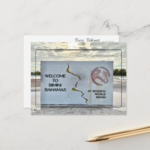Welkom op Bimini Bahamas   Tropisch Eiland Reis Briefkaart