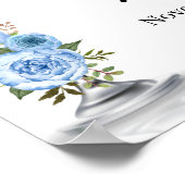 Welkom op Bubbles & Brews Koppel Bruiloft Blauw Poster (Hoek)