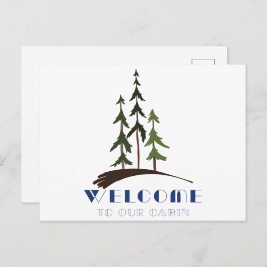 Welkom op Cabin Briefkaart (Voorkant / Achterkant)