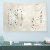Welkom op Cloud Nine Wolken Baby Shower Spandoek (Beurs)