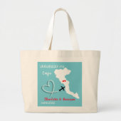Welkom op Corfu Destination Wedding Grote Tote Bag (Voorkant)