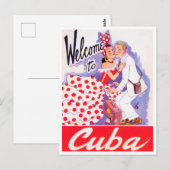 Welkom op Cuba, oud briefkaart (Voorkant / Achterkant)