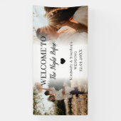Welkom op de avond voor bruiloft Custom 2 foto Spandoek (Verticaal)