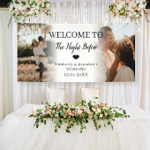 Welkom op de avond voor bruiloft Custom 2 foto Spandoek