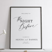 Welkom op de avond voor repetitie diner teken perfect poster