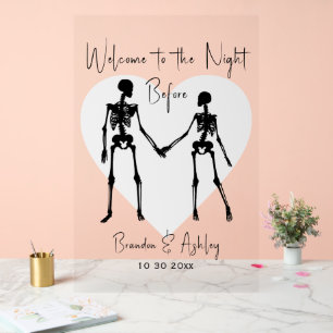 Welkom op de avond voor repetitie Diner Wit Acryl Bord