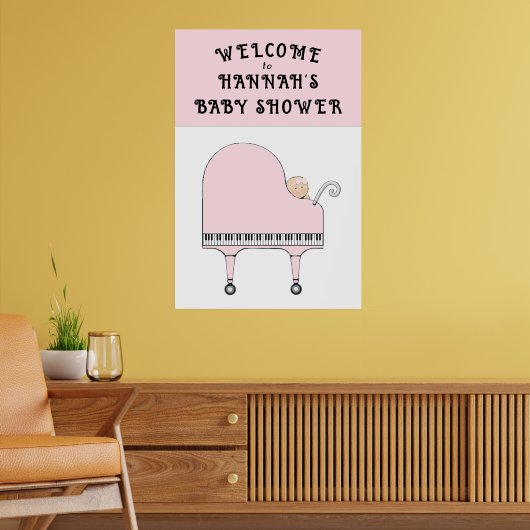 Welkom op de Baby Shower Poster (Woonkamer 2)