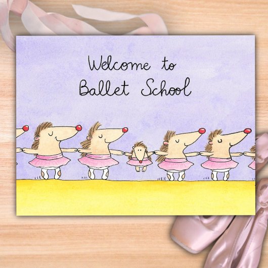 Welkom op de Balletschool Briefkaart