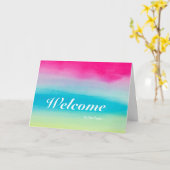 Welkom op de blauwe achtergrond van het team kaart (Gele Bloem)