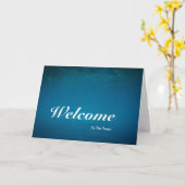 Welkom op de blauwe achtergrond van het team kaart (Gele Bloem)