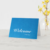 Welkom op de blauwe achtergrond van het team kaart (Gele Bloem)