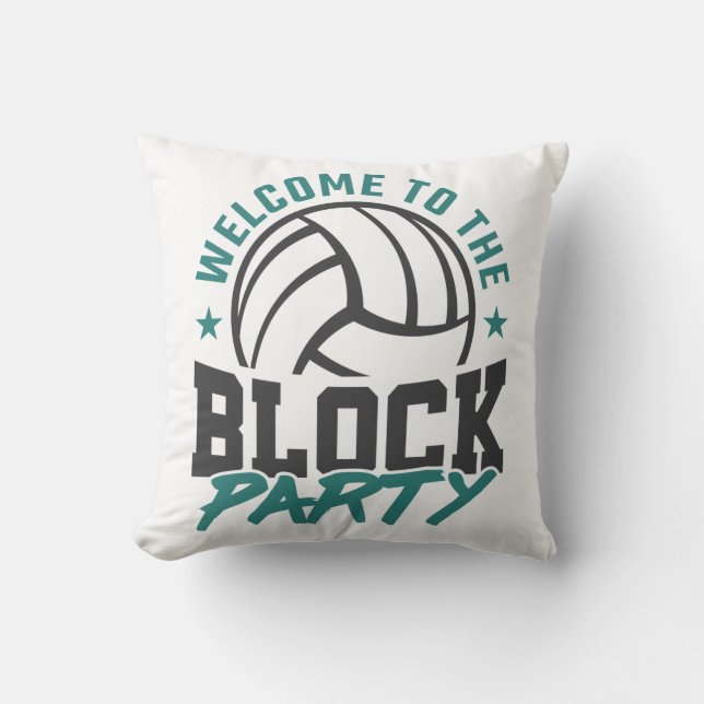 Welkom op de Block Party Volleybal Midden Blok Kussen (Voorkant)