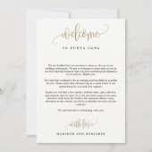 Welkom op de bruiloft en Kaart op de route Faux Go (Voorkant)