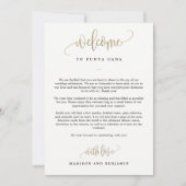 Welkom op de bruiloft en reiskaart Faux Gold Kaart (Voorkant)