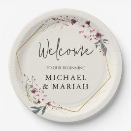 Welkom op de bruiloft | Floral Wedding Welkom Papieren Bordje