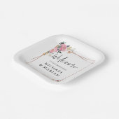 Welkom op de bruiloft | Floral Wedding Welkom Papieren Bordje (Gebogen)