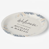 Welkom op de bruiloft | Floral Wedding Welkom Papieren Bordje (Gekanteld)