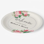 Welkom op de bruiloft | Floral Wedding Welkom Papieren Bordje (Gekanteld)