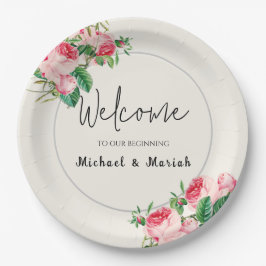 Welkom op de bruiloft | Floral Wedding Welkom Papieren Bordje