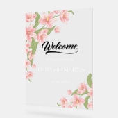 Welkom op de bruiloft; Gepersonaliseerd Acryl Teke Acryl Bord (Hoek)