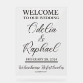 "Welkom op de bruiloft" signage ontwerp Acryl Bord (Voorkant)
