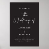 welkom op de bruiloft van de moderne typografie poster (Voorkant)