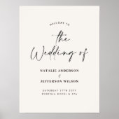 welkom op de bruiloft van de moderne typografie poster (Voorkant)