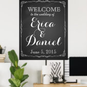 welkom op de bruiloft van printbord poster (Thuiskantoor)