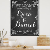 welkom op de bruiloft van printbord poster (Keuken)