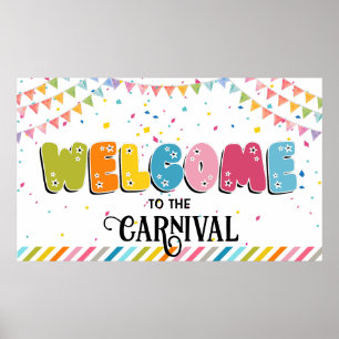 Welkom op de carnavalsbanner poster