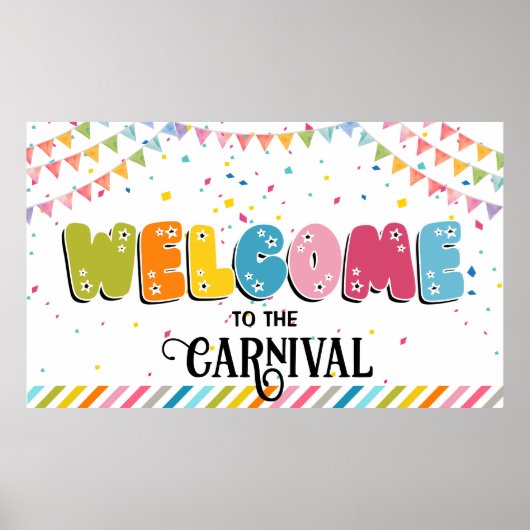 Welkom op de carnavalsbanner poster (Voorkant)
