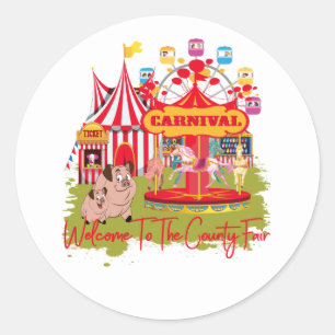 Welkom op de County Fair - Carnaval Ronde Sticker