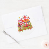 Welkom op de County Fair - Carnaval Ronde Sticker (Envelop)