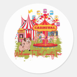 Welkom op de County Fair - Carnaval Ronde Sticker