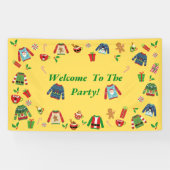 Welkom op de gele lelijke trui party spandoek (Horizontaal)