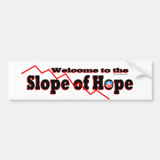 Welkom op de helling van de hoop bumpersticker