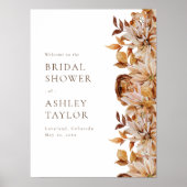 Welkom op de herfst bruids douche poster (Voorkant)