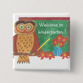 Welkom op de kleuterschool! vierkante button 5,1 cm (Voorkant)