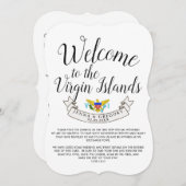 Welkom op de Maagdeneilanden | Destination Wedding Kaart (Voorkant / Achterkant)