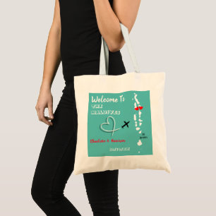 Welkom op de Malediven bestemming bruiloft Tote Bag
