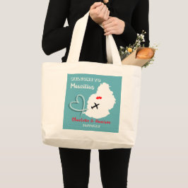 Welkom op de Mauritiaanse bestemming bruiloft Grote Tote Bag