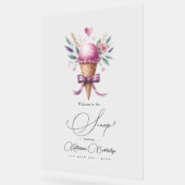 Welkom op de Scoop Ice Cream Bruidsdouche Acryl Bord (Hoek)