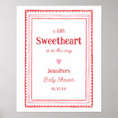 Welkom op de Valentijnsbabyborrel voor lieve schat Poster (Voorkant)