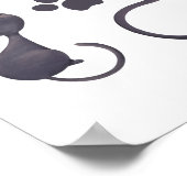 Welkom op de verjaardag van zwarte kat kinderen poster (Hoek)